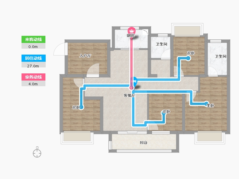 江苏省-苏州市-华侨城翡翠天域-102.00-户型库-动静线