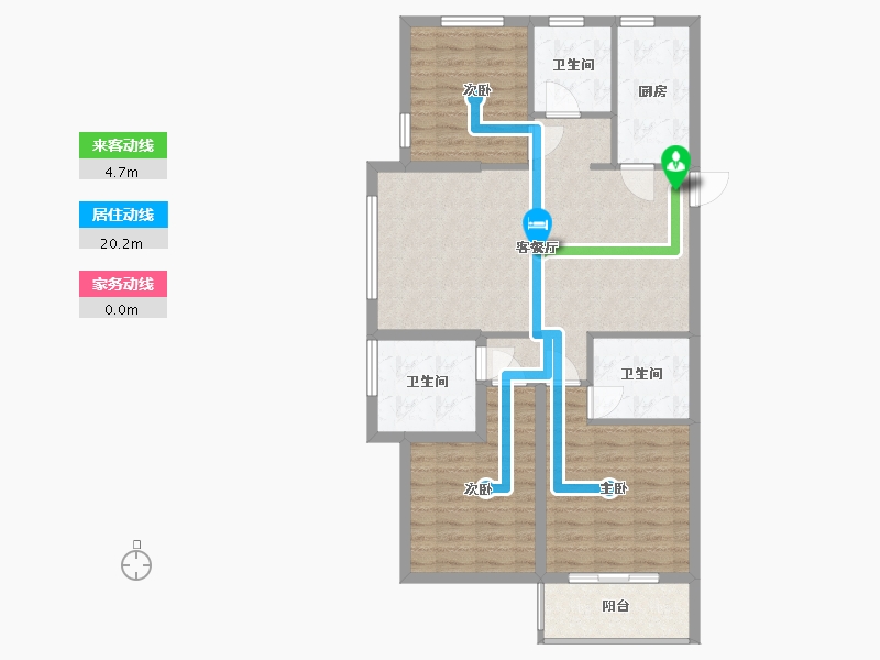 浙江省-温州市-华盟华瑞府-96.23-户型库-动静线