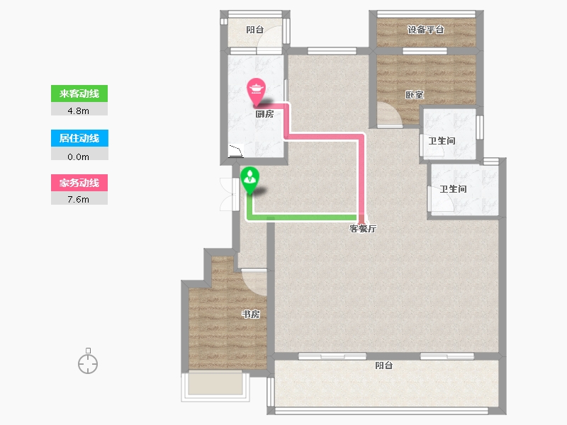 安徽省-合肥市-城建琥珀东华府-110.00-户型库-动静线