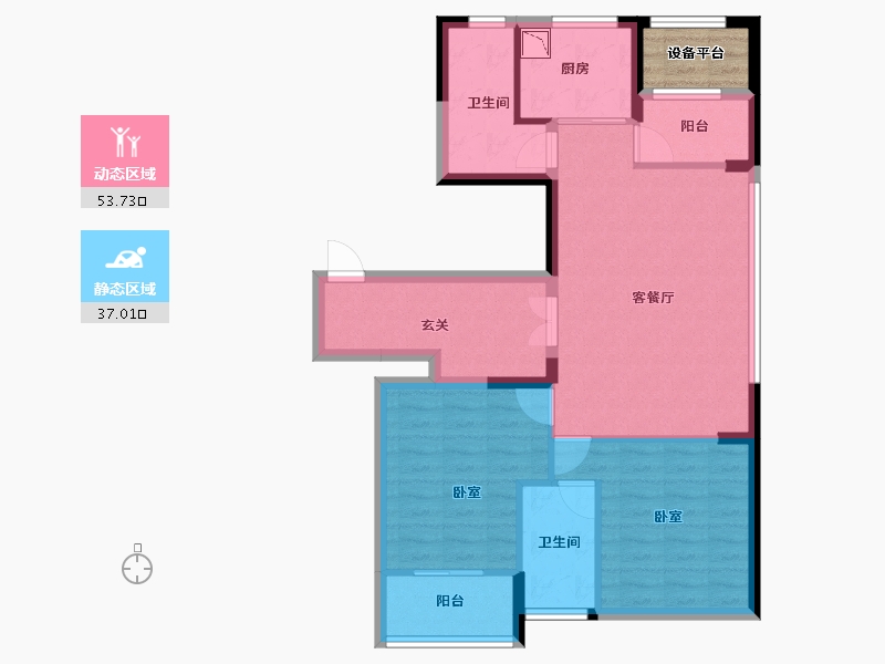 浙江省-湖州市-德信大家·时代公馆-83.88-户型库-动静分区