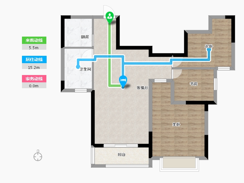 江苏省-淮安市-四季江南-83.20-户型库-动静线