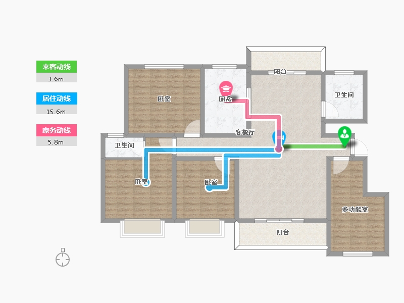 陕西省-宝鸡市-梧桐佳苑-131.01-户型库-动静线