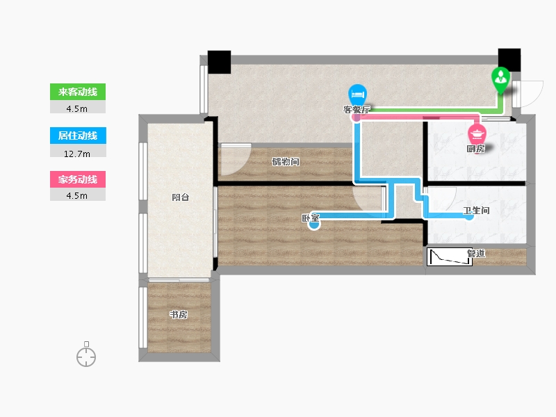 安徽省-合肥市-青芒loft-62.00-户型库-动静线