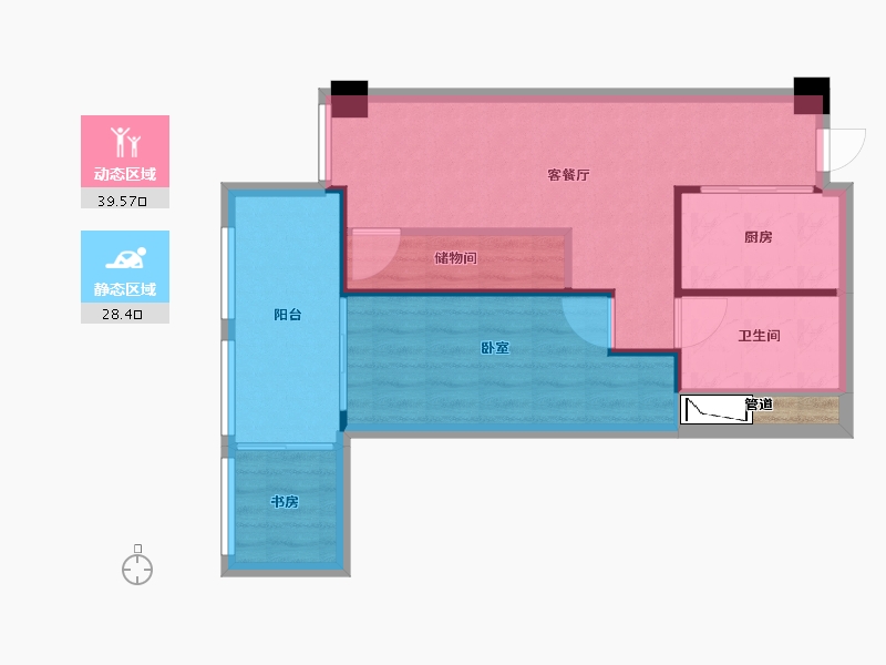 安徽省-合肥市-青芒loft-62.00-户型库-动静分区