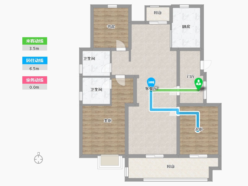 江苏省-南通市-美豪澜庭-102.00-户型库-动静线