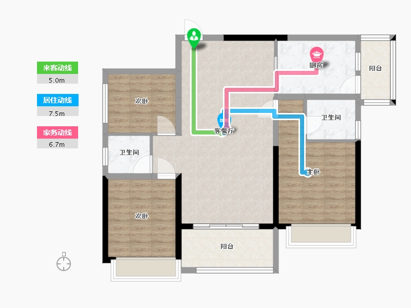 甘肃省-天水市-恒通御园-97.00-户型库-动静线