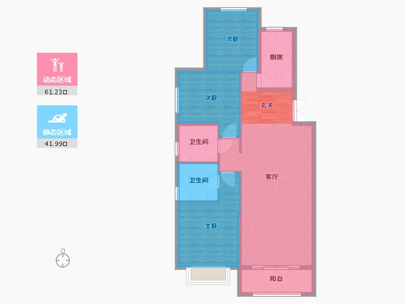 浙江省-杭州市-君豪御园-93.35-户型库-动静分区