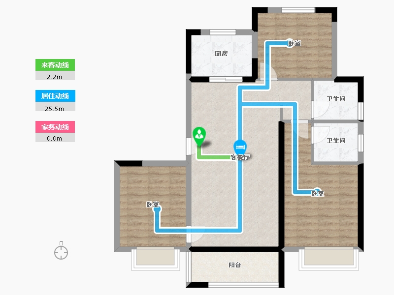 浙江省-宁波市-中传首府-86.92-户型库-动静线