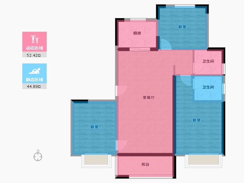 浙江省-宁波市-中传首府-86.92-户型库-动静分区