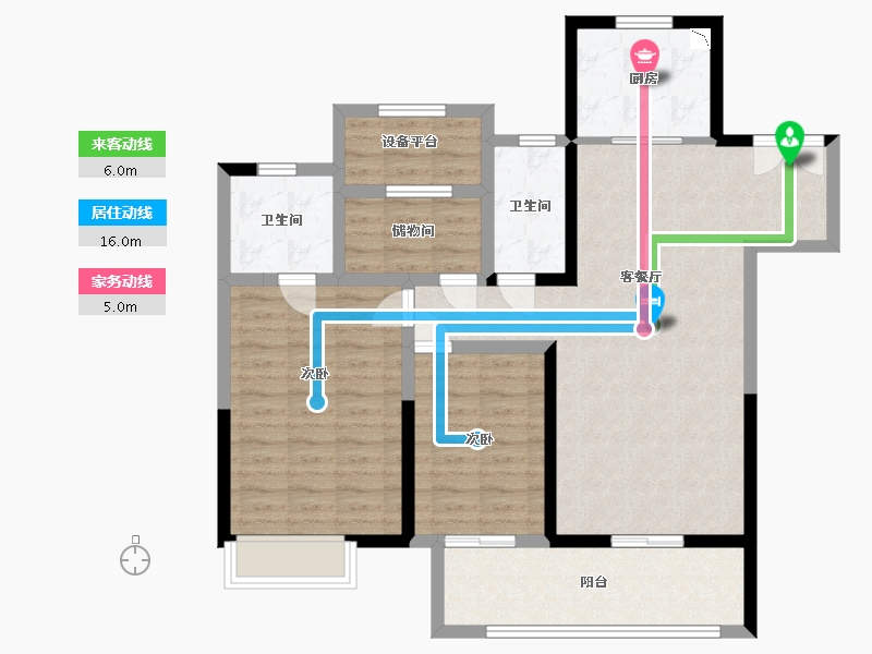 江苏省-盐城市-大丰吾悦广场-96.80-户型库-动静线