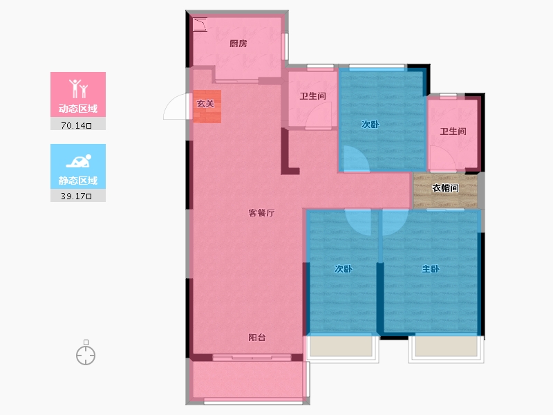 浙江省-台州市-海伦堡雍璟府-101.76-户型库-动静分区