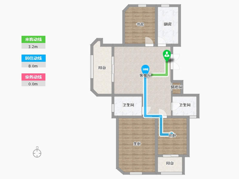 江苏省-淮安市-鹏源淮安新都-96.80-户型库-动静线