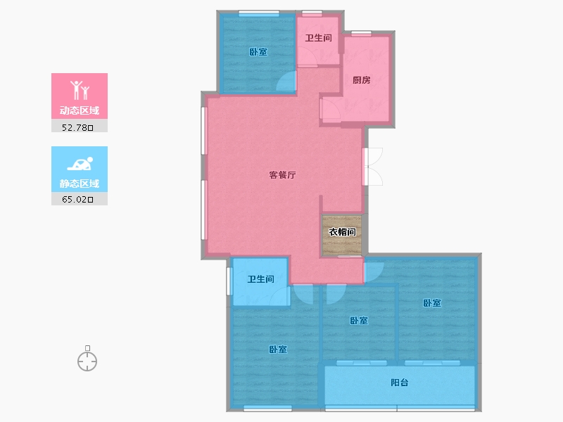 浙江省-金华市-明都星耀城-109.97-户型库-动静分区