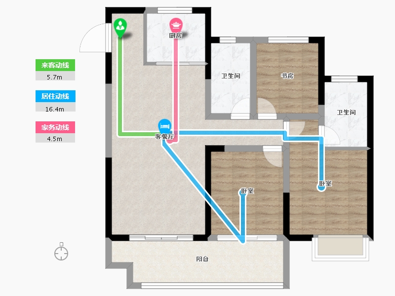 安徽省-淮南市-中铁南山名邸-94.01-户型库-动静线