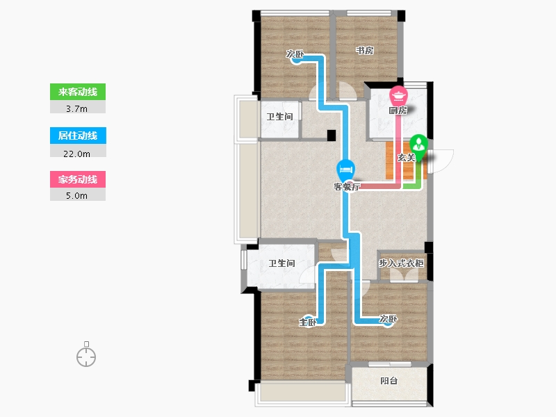 浙江省-台州市-荣安东宸府-96.88-户型库-动静线