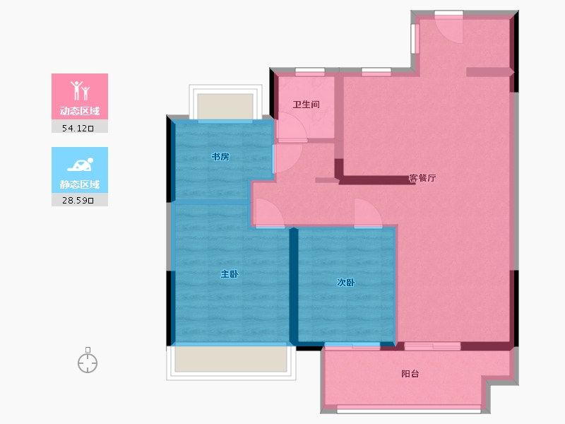 江苏省-南通市-东时区-74.00-户型库-动静分区