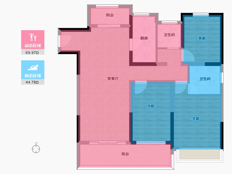 浙江省-宁波市-绿地新里铭庐公馆-102.01-户型库-动静分区