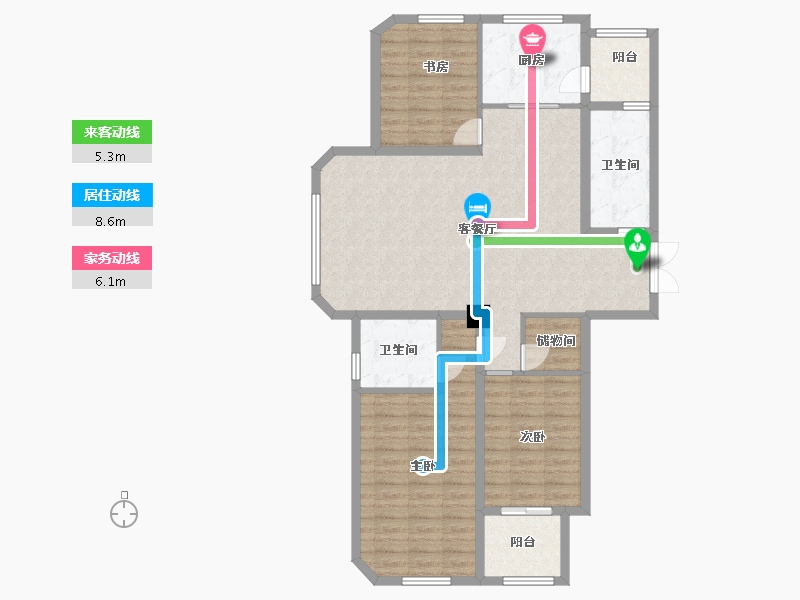 江苏省-淮安市-鹏源淮安新都-109.30-户型库-动静线