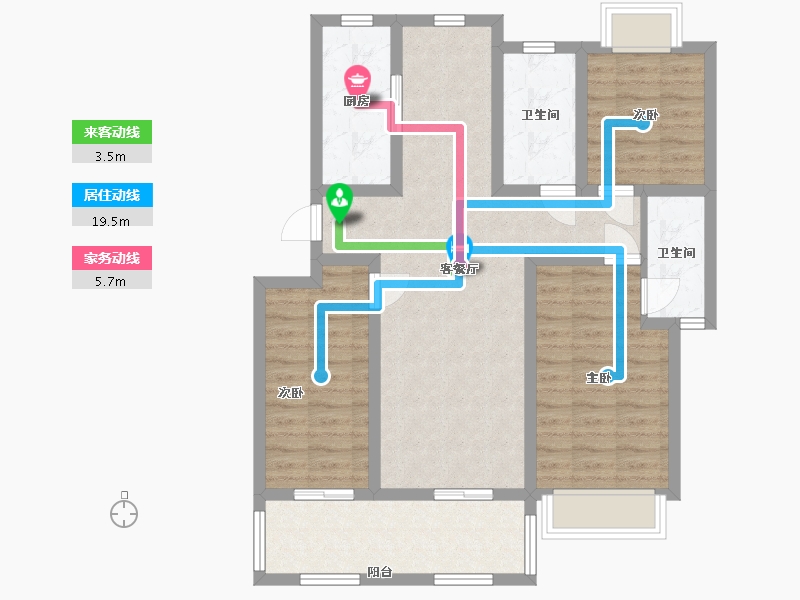 江苏省-淮安市-四季江南-87.20-户型库-动静线