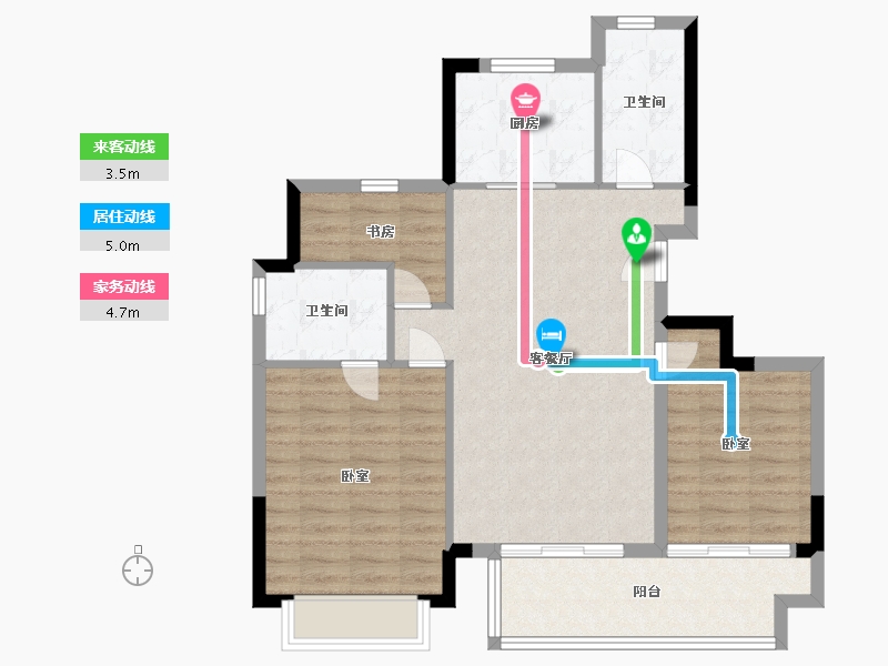 浙江省-宁波市-宋都城投学林新天地-84.19-户型库-动静线