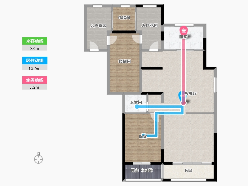 浙江省-宁波市-东渡·玺悦-128.00-户型库-动静线