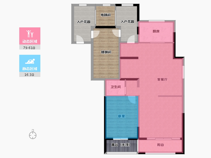 浙江省-宁波市-东渡·玺悦-128.00-户型库-动静分区