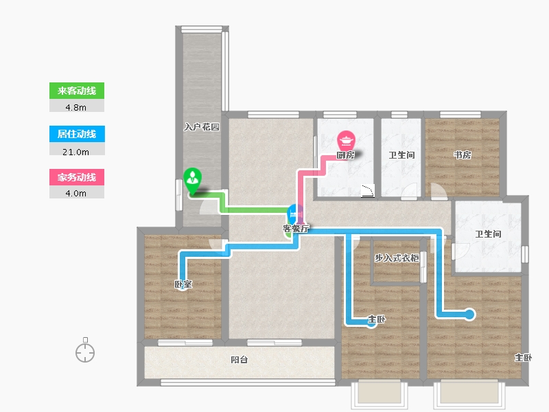 浙江省-宁波市-雅戈尔海晏府-114.00-户型库-动静线