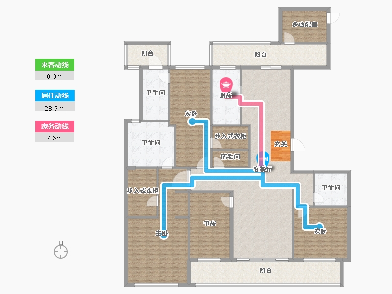 浙江省-台州市-绿城紫薇花园-224.01-户型库-动静线