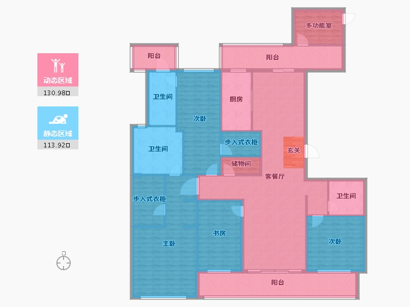 浙江省-台州市-绿城紫薇花园-224.01-户型库-动静分区