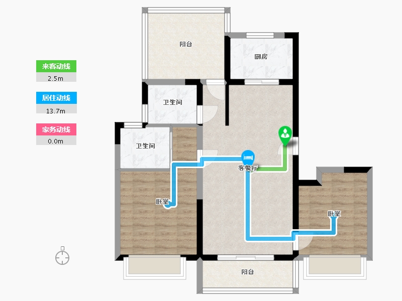 浙江省-宁波市-中传首府-83.31-户型库-动静线