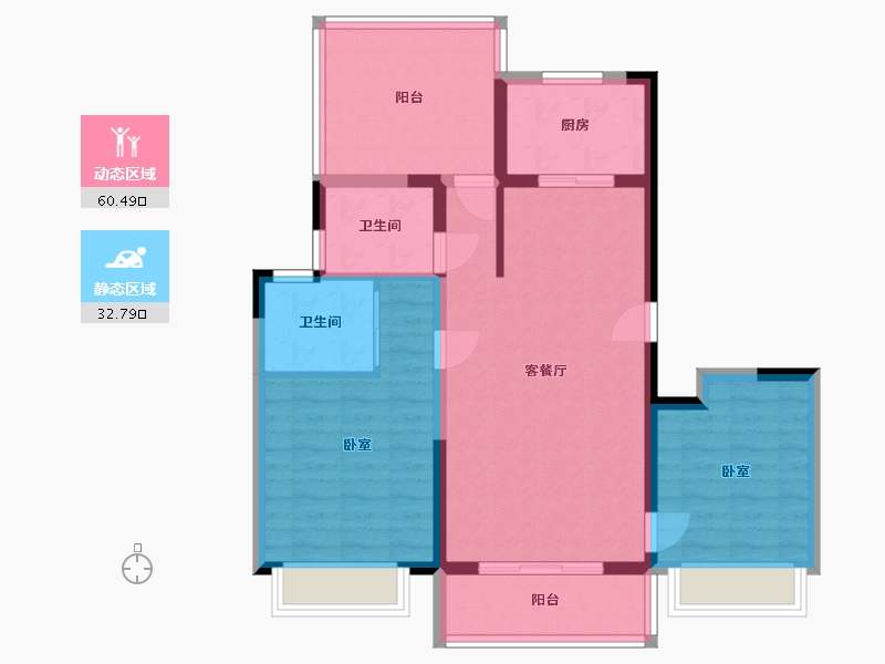 浙江省-宁波市-中传首府-83.31-户型库-动静分区