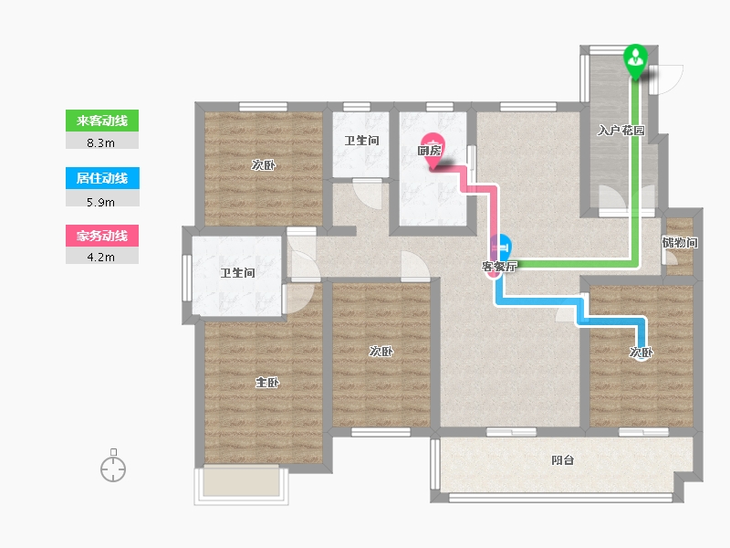 江苏省-淮安市-海棠晴园-112.80-户型库-动静线