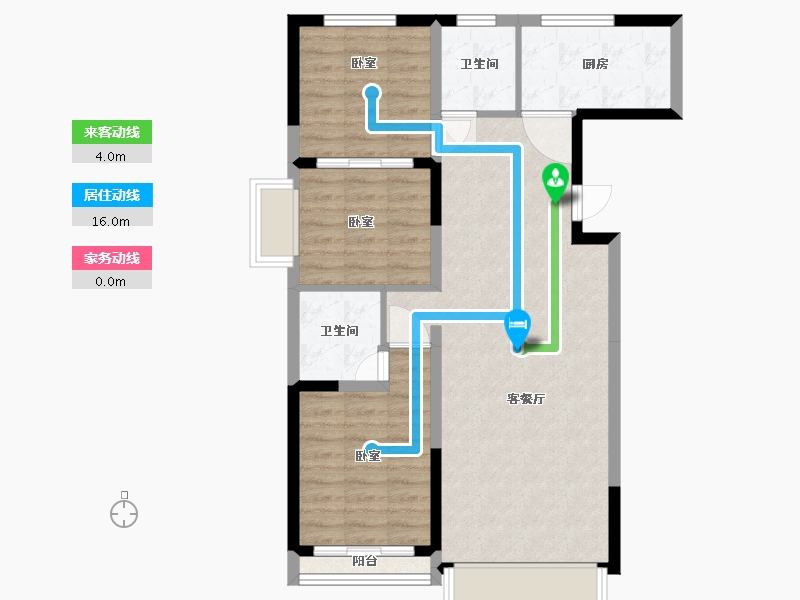 宁夏回族自治区-银川市-东湖金岸-80.65-户型库-动静线