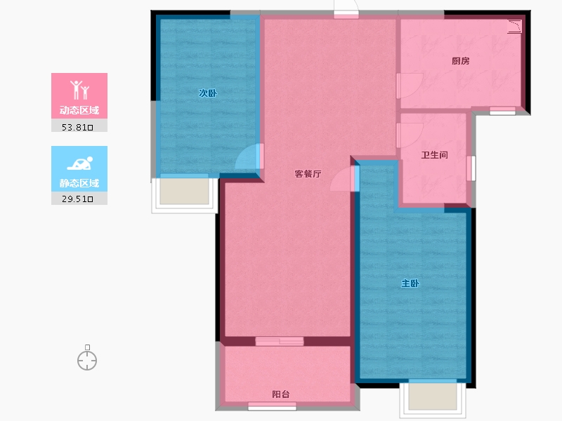 江苏省-盐城市-同曦文昌府-74.00-户型库-动静分区