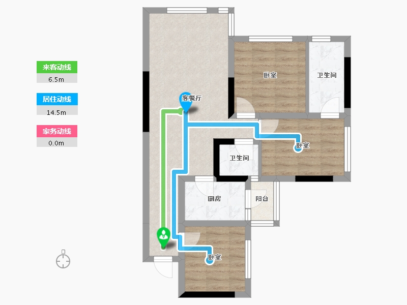 四川省-南充市-阳光江山公园城-66.10-户型库-动静线