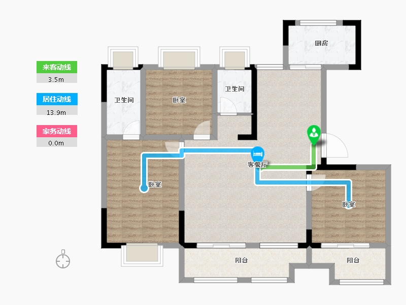 安徽省-淮南市-安粮淮安府-107.01-户型库-动静线