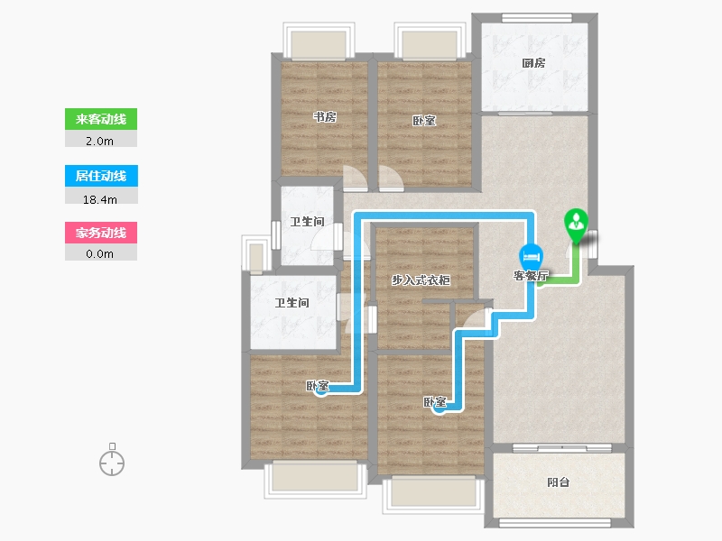 浙江省-杭州市-首开望宸樾庐-107.31-户型库-动静线