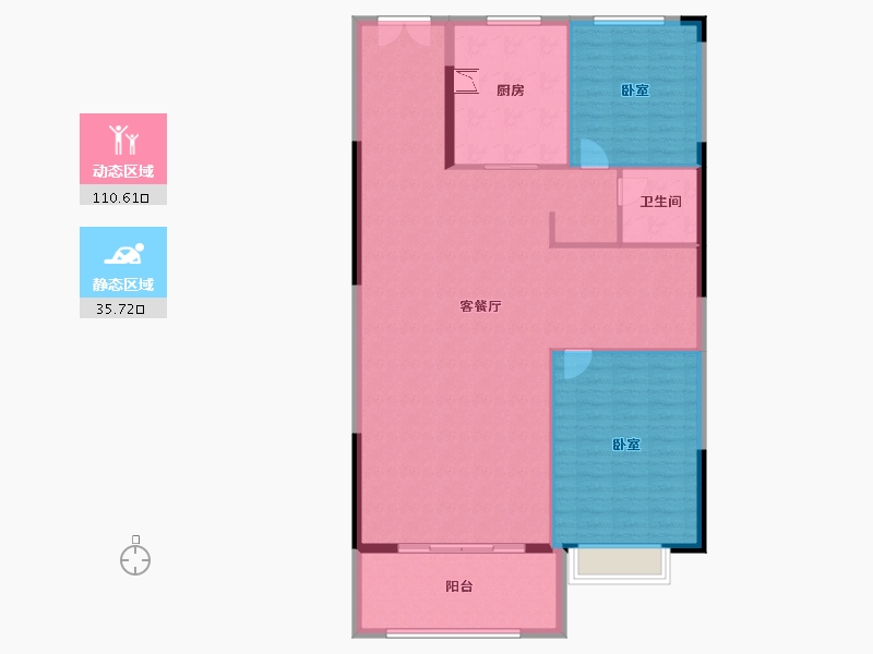 浙江省-宁波市-中国铁建青秀澜湾-136.00-户型库-动静分区