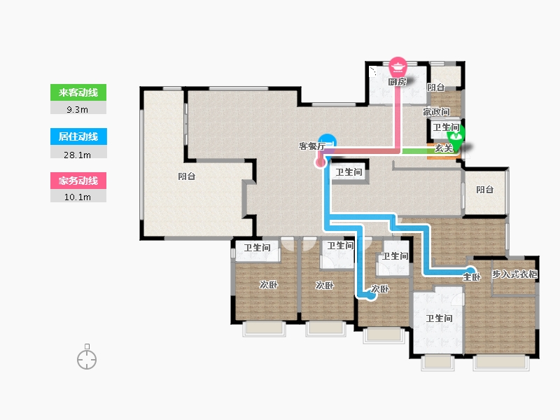 陕西省-宝鸡市-石鼓·观山堂-320.01-户型库-动静线