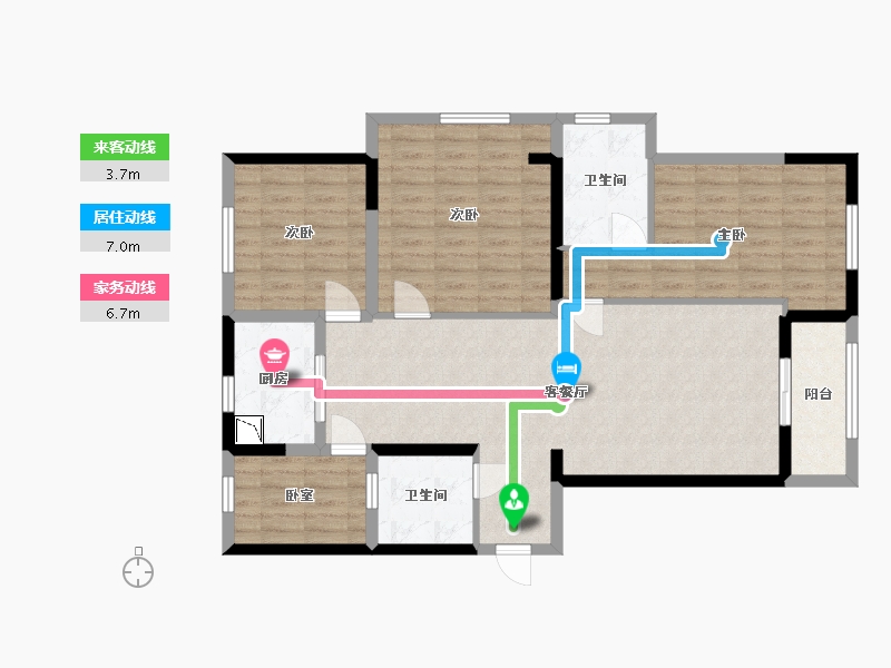 江西省-上饶市-奥林至尊-104.60-户型库-动静线