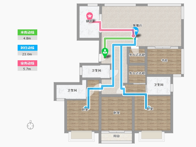 浙江省-宁波市-江山万里·琅峰-115.28-户型库-动静线