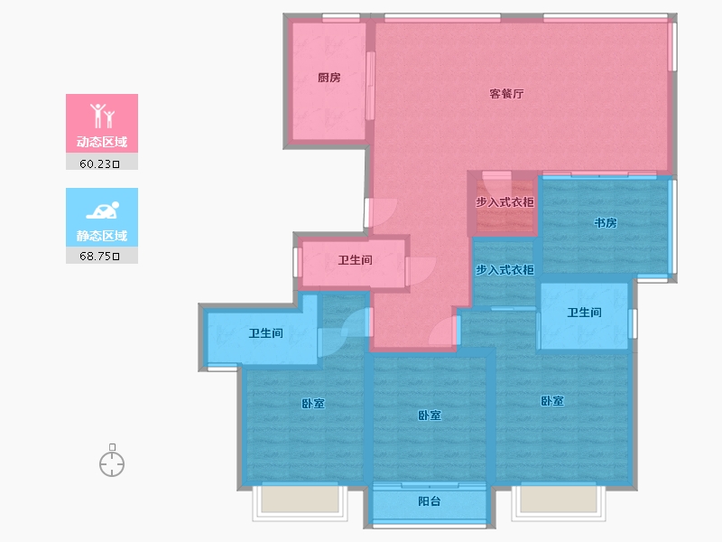 浙江省-宁波市-江山万里·琅峰-115.28-户型库-动静分区