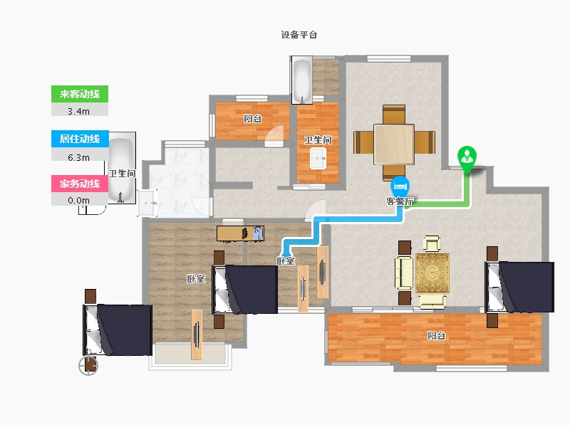 江苏省-盐城市-中南春溪集-126.10-户型库-动静线