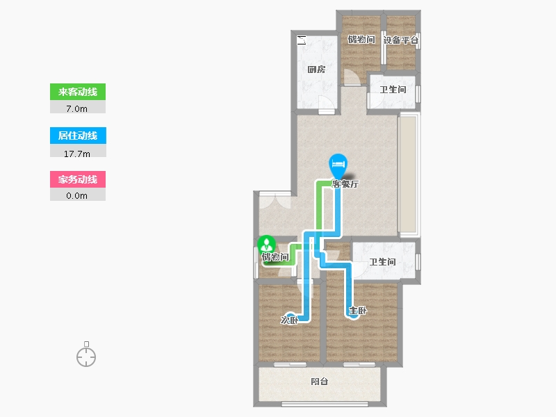 江苏省-盐城市-大丰吾悦广场-100.99-户型库-动静线