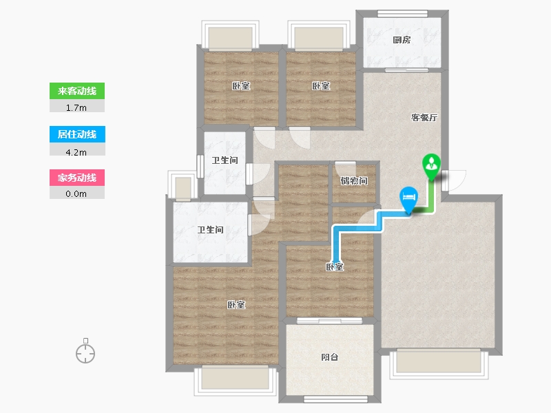 浙江省-杭州市-首开望宸樾庐-102.44-户型库-动静线