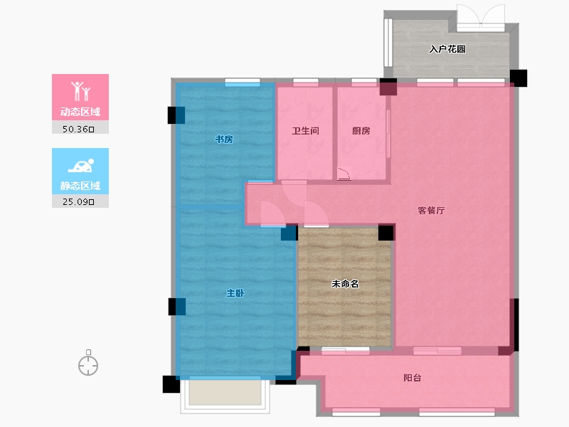 江苏省-淮安市-金圆幸福城-82.00-户型库-动静分区