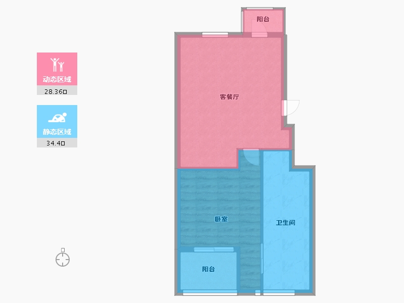 浙江省-温州市-楠溪云岚-57.00-户型库-动静分区