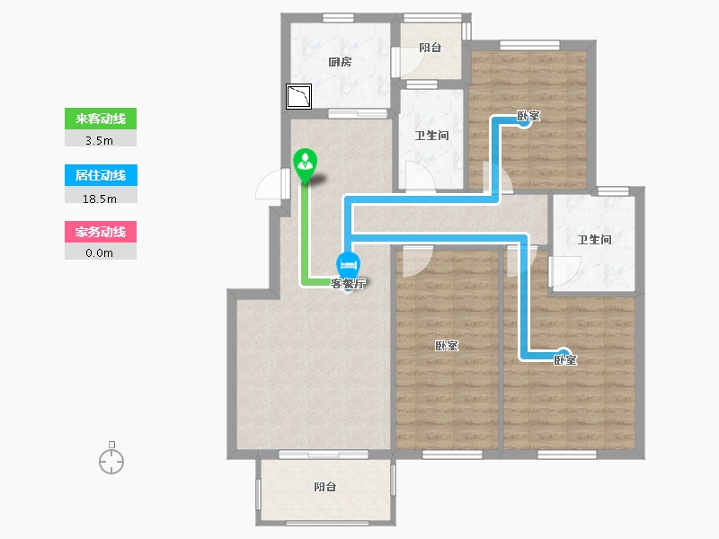 浙江省-宁波市-春江府-95.41-户型库-动静线