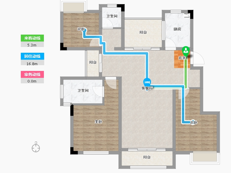 江苏省-无锡市-融侨观邸-114.00-户型库-动静线