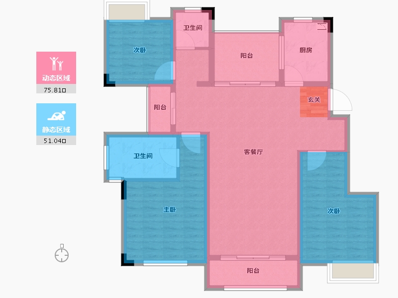 江苏省-无锡市-融侨观邸-114.00-户型库-动静分区